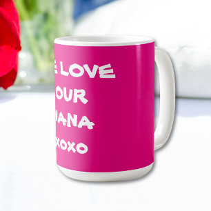 WE HOUDEN VAN ONZE NANA Roze Super Schattige Koffiemok