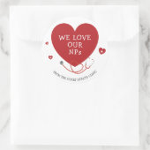 We houden van onze NPs Medical Ronde Sticker (Tas)