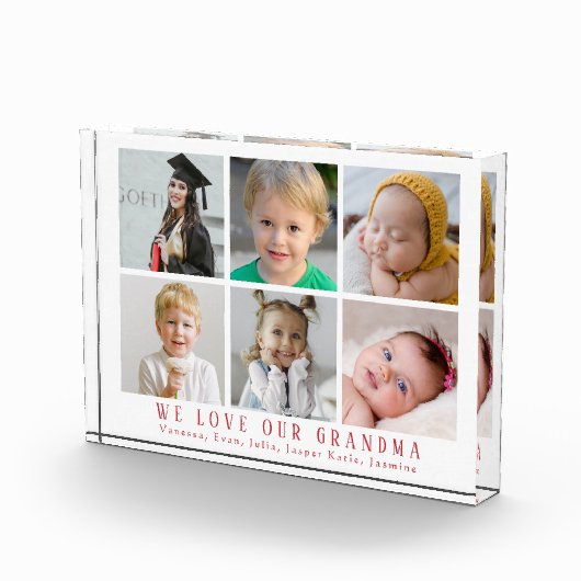 We houden van onze oma |Kleinkinderen Fotocollage Fotoblokken (Rechts)