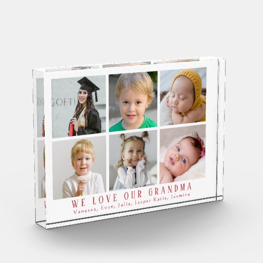 We houden van onze oma |Kleinkinderen Fotocollage Fotoblokken (Links)