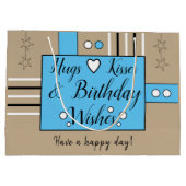 We houden van onze oomfoto's die blauwe verjaardag groot cadeauzakje (Achterkant)