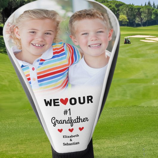 We houden van onze opa Fotonaam Kleinkinderen Golfheadcover