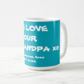 WE HOUDEN VAN ONZE OPA Kleinkinderen Namen Schatti Koffiemok (Voorkant rechts)