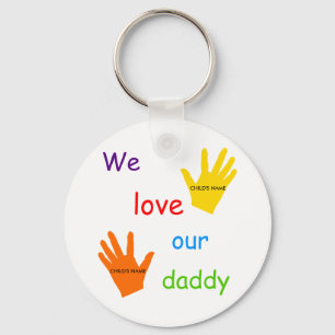 We houden van onze papa (2 kinderen) Sleutelhanger