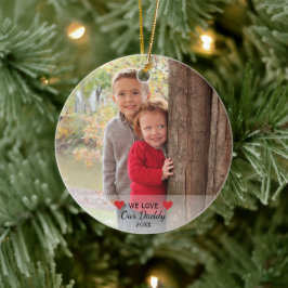 We houden van onze papa | Kunst en 2 Kerstdagen op Keramisch Ornament
