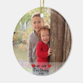 We houden van onze papa | Kunst en 2 Kerstdagen op Keramisch Ornament (Links)