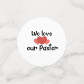 We houden van onze pastoor confetti (Kleine voorkant)