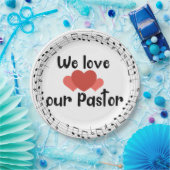 We houden van onze pastoor papieren bordje (Feest)