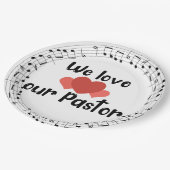 We houden van onze pastoor papieren bordje (Gekanteld)