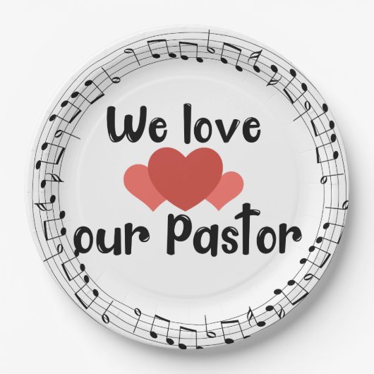 We houden van onze pastoor papieren bordje (Voorkant)