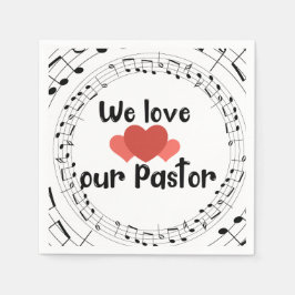 We houden van onze pastoor servet