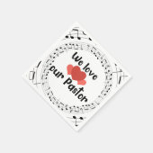 We houden van onze pastoor servet (Hoek)