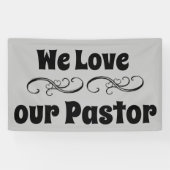 We houden van onze pastoor spandoek (Horizontaal)