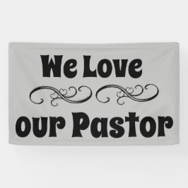 We houden van onze pastoor spandoek