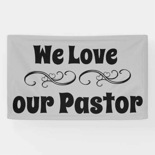 We houden van onze pastoor spandoek (Horizontaal)