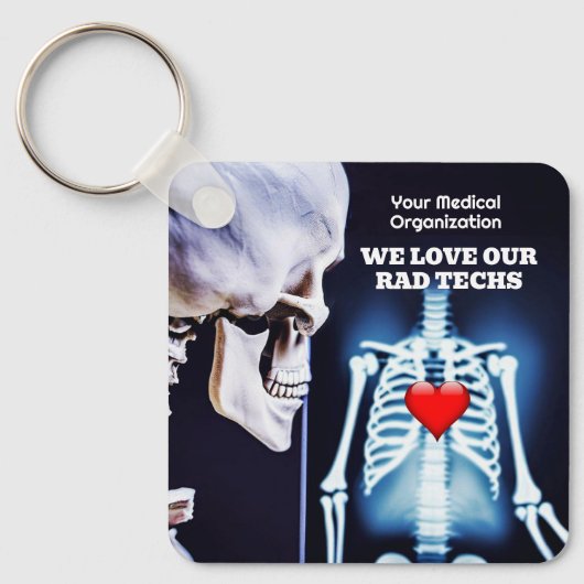 We houden van onze Rad Techs met X-Ray Sleutelhanger (Voorkant)