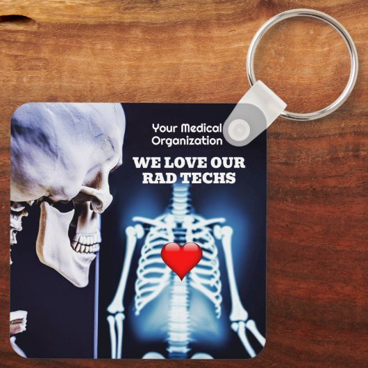 We houden van onze Rad Techs met X-Ray Sleutelhanger (Achterkant)