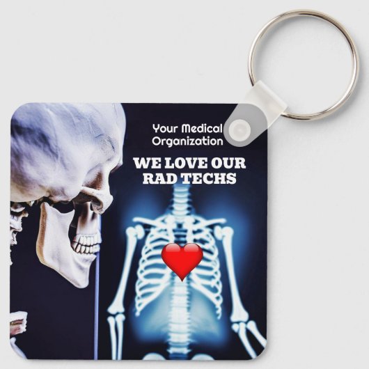 We houden van onze Rad Techs met X-Ray Sleutelhanger (Achterkant)