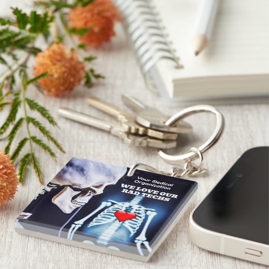 We houden van onze Rad Techs met X-Ray Sleutelhanger (Voorkant Rechts)