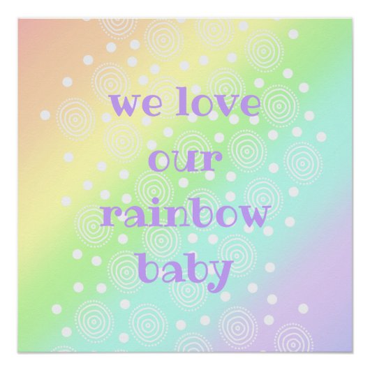 We houden van onze regenboogzanger Nursery Wall Pr Perfect Poster (Voorkant)