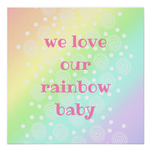 We houden van onze regenboogzanger Nursery Wall Pr Perfect Poster (Voorkant)
