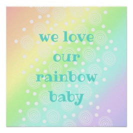We houden van onze regenboogzanger Nursery Wall Pr Perfect Poster