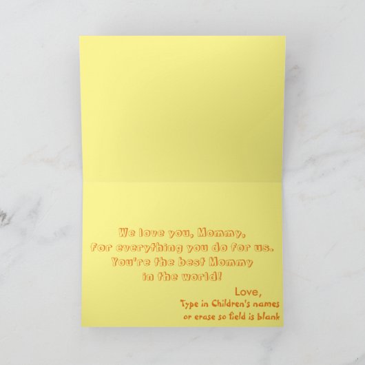 We houden van onze Sjabloon met een mammie (2 kind (Binnen)