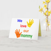 We houden van onze Sjabloon met een mammie (2 kind (Gele Bloem)