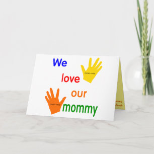 We houden van onze Sjabloon met een mammie (2 kind