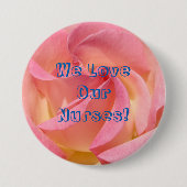 We houden van onze verpleegsters! Buttonnen Bedank Ronde Button 7,6 Cm (Voorkant)
