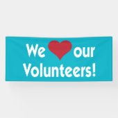 We houden van onze vrijwilligers met hart spandoek (Horizontaal)