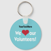 We houden van onze vrijwilligers sleutelhanger (Voorkant)