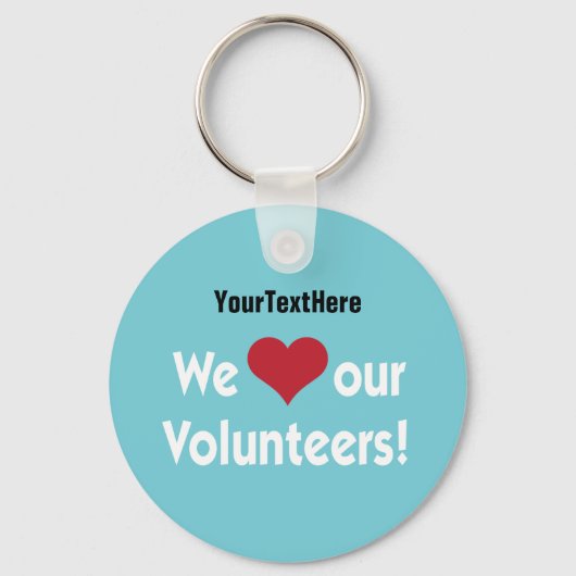 We houden van onze vrijwilligers sleutelhanger (Voorkant)