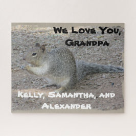 We houden van opa Gray Squirrel Outdoorkleding Legpuzzel