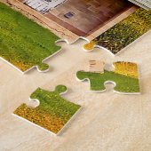 We houden van Oude Barns in Wisconsin. Jigzaag Puz Legpuzzel (Zijkant)