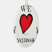 we houden van oude saybrook connecticus keramisch ornament (Rechts)