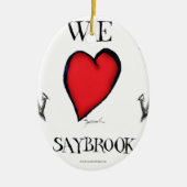 we houden van oude saybrook connecticus keramisch ornament (Voorkant)