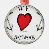 we houden van oude saybrook connecticus metalen ornament (Voorkant)