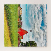We houden van oude schuren in Wisconsin. Legpuzzel (Horizontaal)