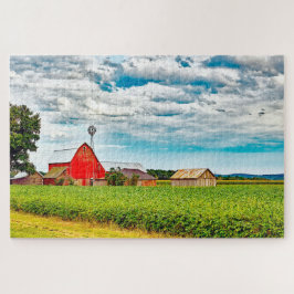 We houden van oude schuren in Wisconsin. Legpuzzel