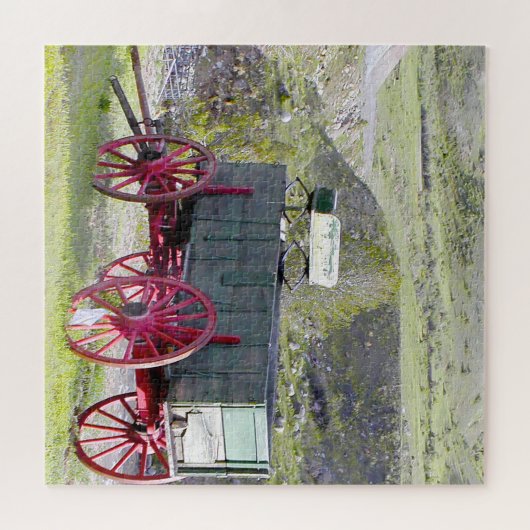 We houden van oude wagons. legpuzzel (Horizontaal)