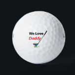 We houden van papa Fathers Day Birthday Gift Golfballen<br><div class="desc">Show je liefde voor je vader met dit 'We houden van papa met Golf Ball and Club' design van Inge Lewis. Perfecte Vaderdag of Birthday cadeau voor je vader op zijn speciale dag. Vind meer passende producten in de opslag van ingeinc.com.</div>