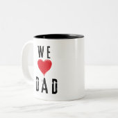 We houden van papa mokken | mokken van de vaderdag (Voorkant links)