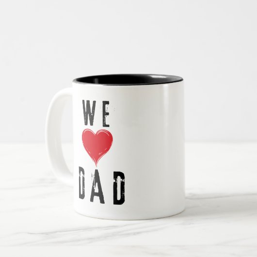 We houden van papa mokken | mokken van de vaderdag (Voorkant links)