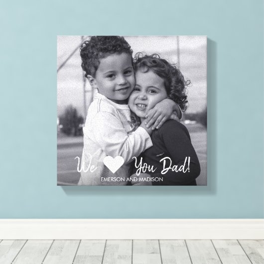 We houden van papa Vaderdag Canvas Print