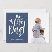 We houden van papa Vaderdag Foto Feestdagenkaart (Voorkant)