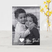 We houden van papa Vaderdag-fotokaart Kaart (Gele Bloem)