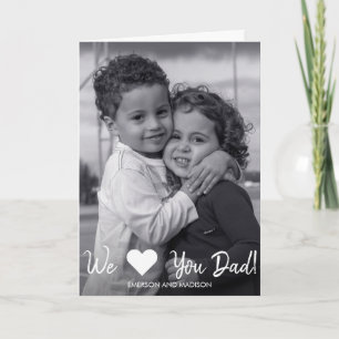 We houden van papa Vaderdag-fotokaart Kaart