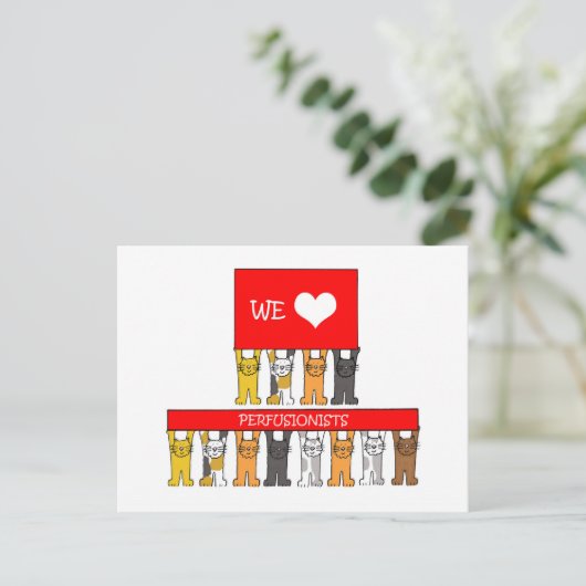 We houden van parfusionisten briefkaart (Staand voorkant)