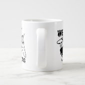 We houden van pizza's - Pizzaliefde - ASL ILY Obse Grote Koffiekop (Achterkant)